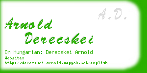 arnold derecskei business card